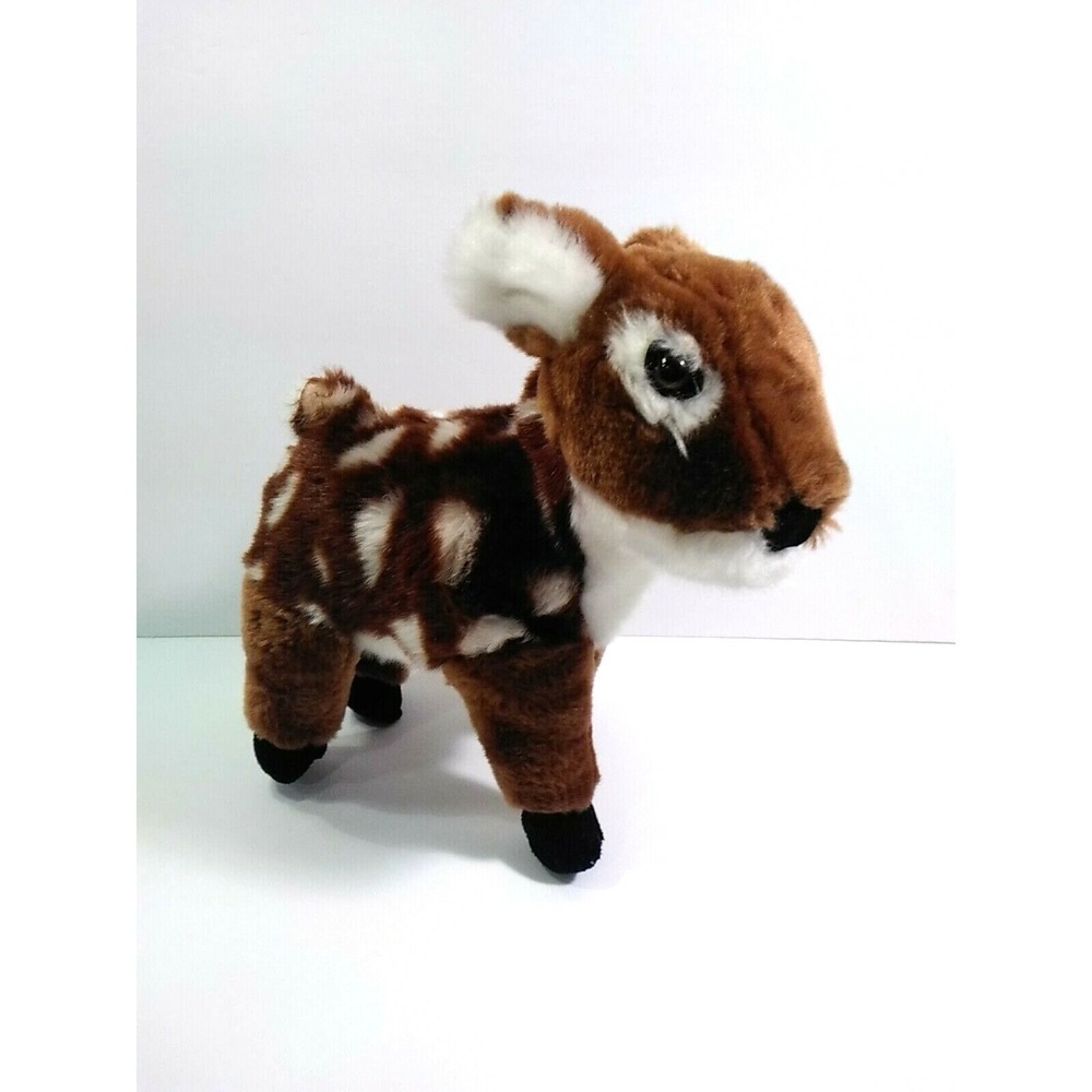 Platte River Trading Brown White Spotted Deer Plush Stuffed Animal Toy 10"
